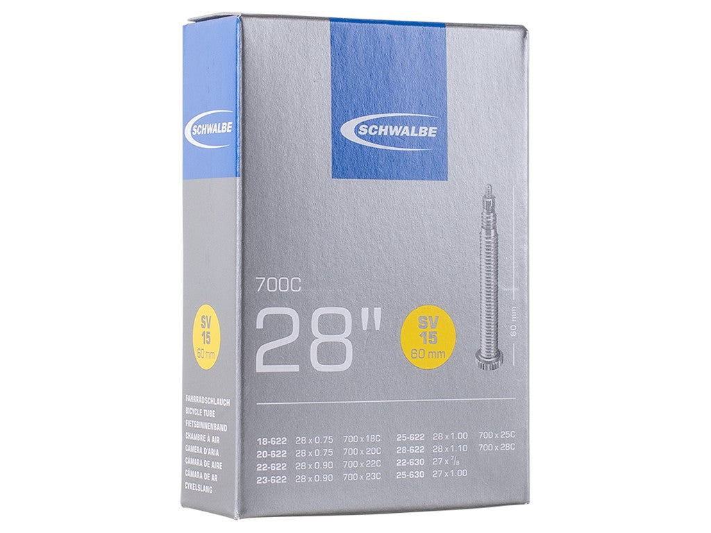 Bicycle tube - SV15 700 x 18-28c (18-28x622-630) Presta (Removable core) 60 mm