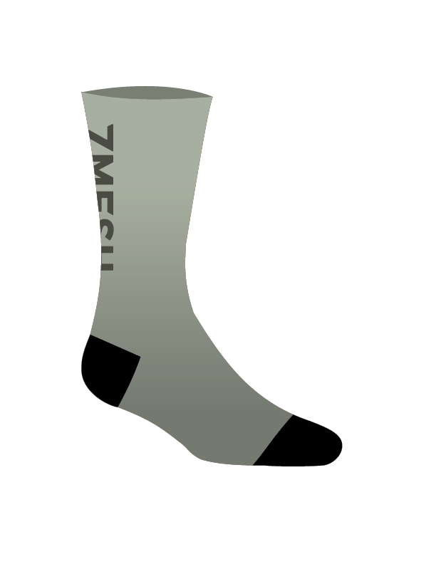 7mesh – Cykelstrumpor – Fading Light Sock – Fog
