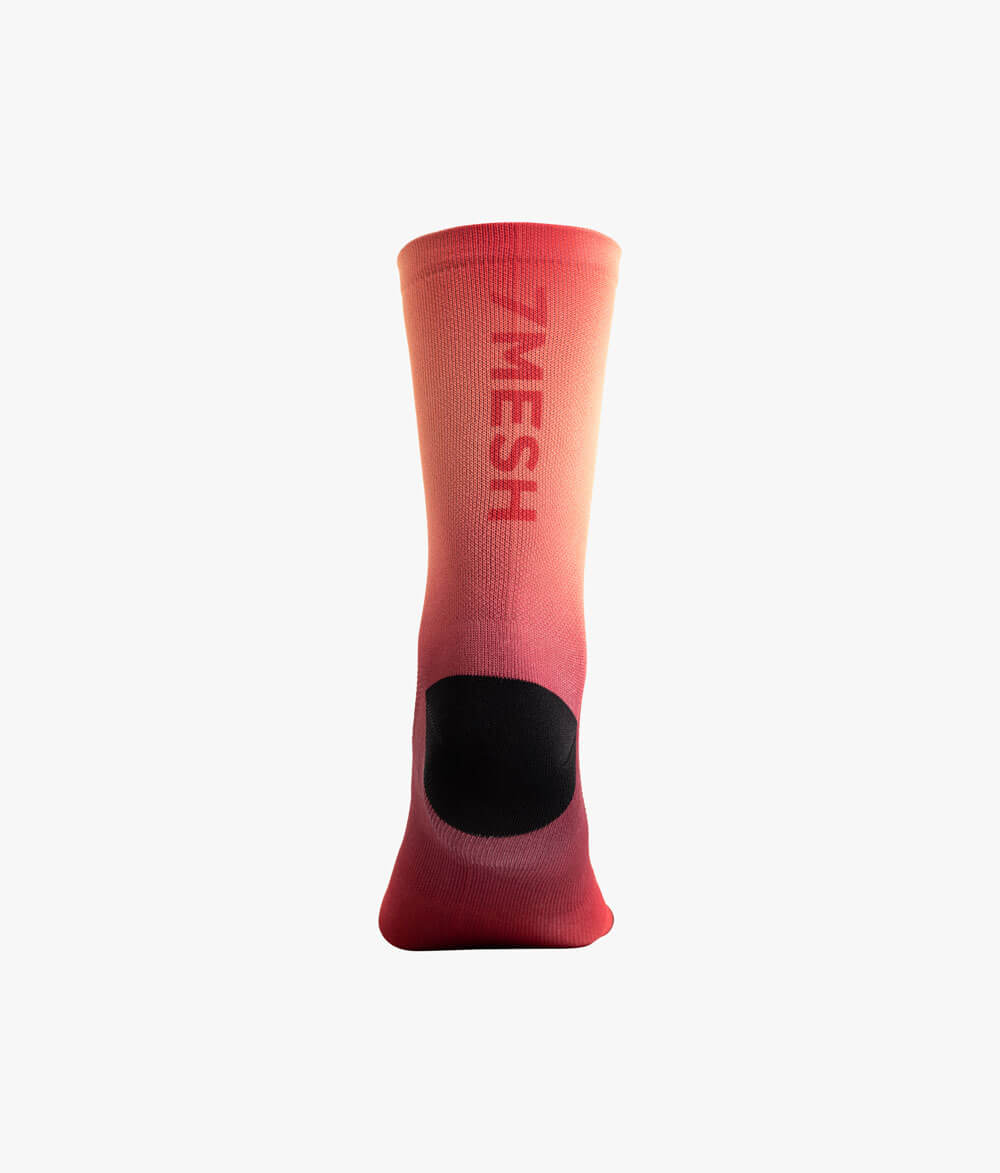 7mesh – Cycling Socks – Fading Light Sock – Electric Watermelon