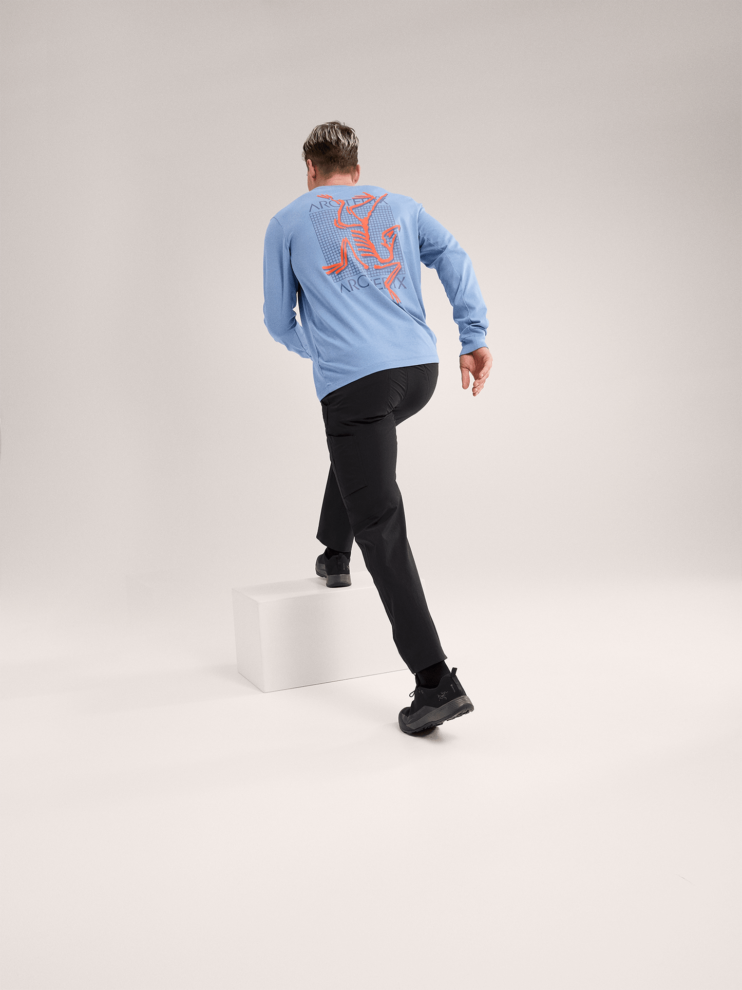 Arc'teryx Long Sleeve T-Shirt - Arc'multi Bird Logo - Stone Wash