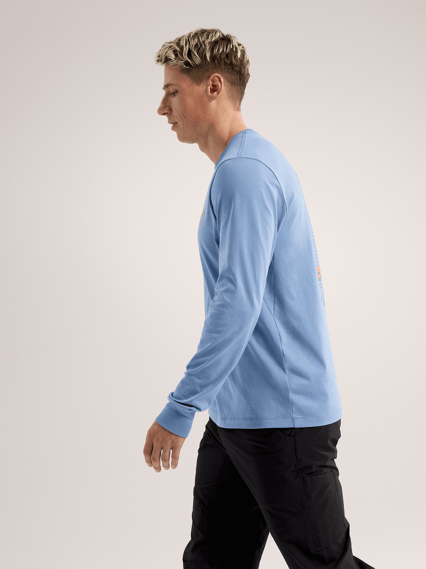 Arc'teryx Long Sleeve T-Shirt - Arc'multi Bird Logo - Stone Wash