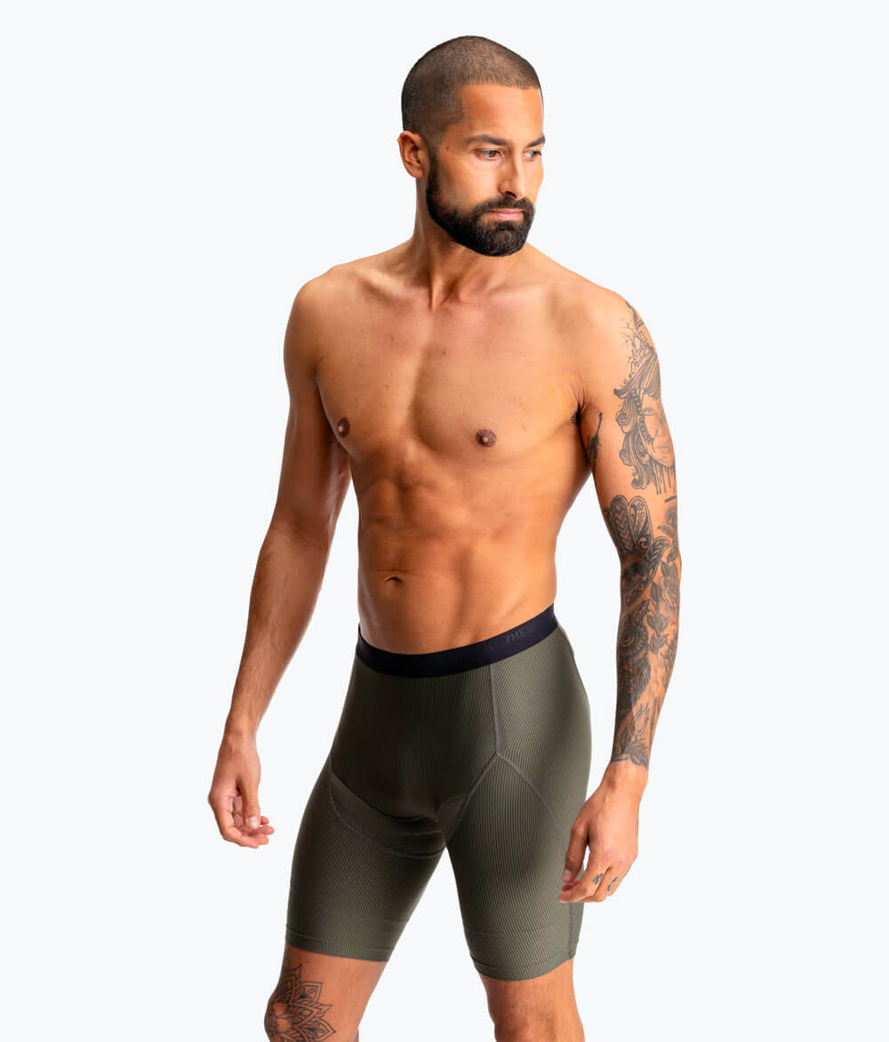 7mesh - Foundation Boxer Brief - Green - Men's Cycling Shorts
