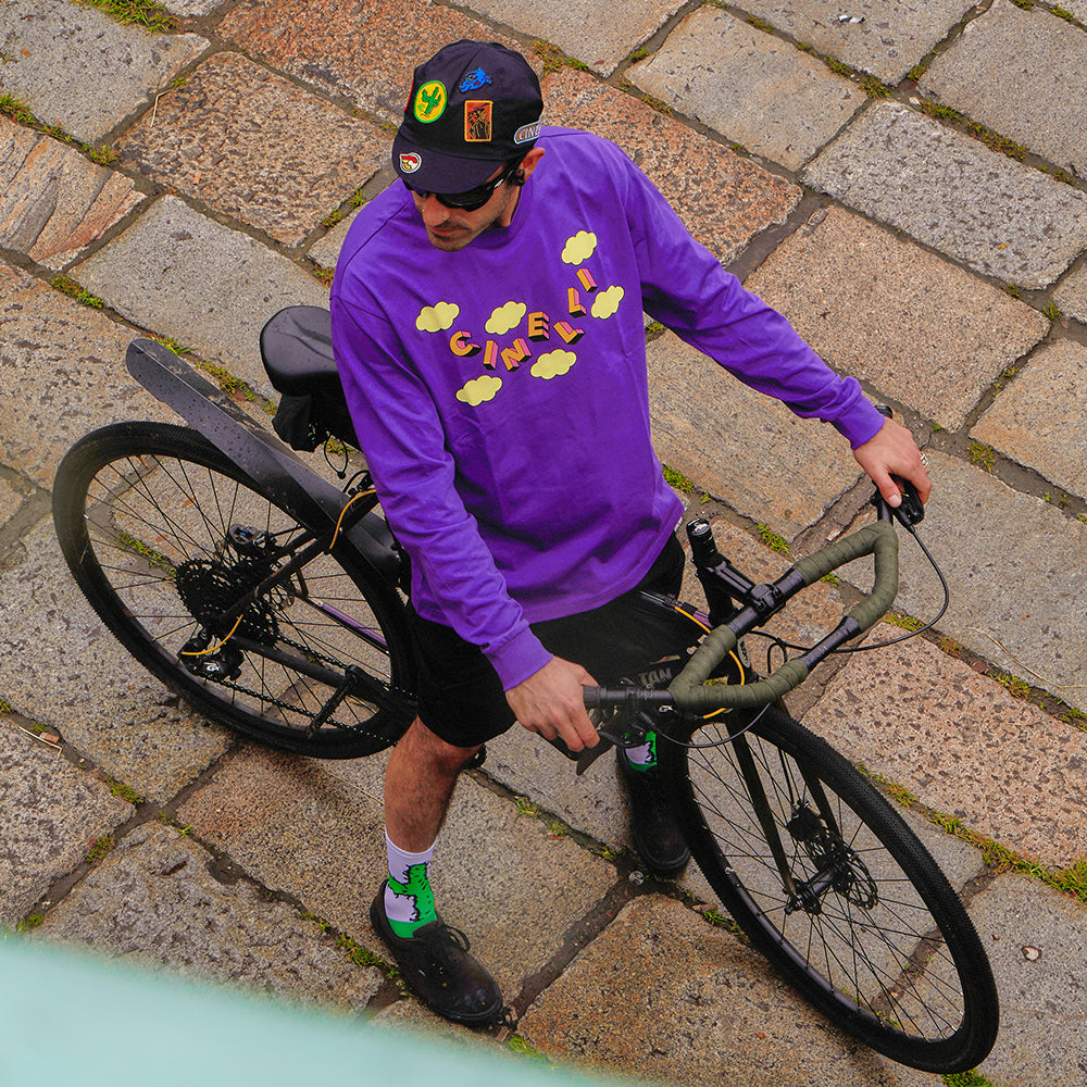 Cinelli – Long Sleeve T-Shirt – Gabe Alcala Planets - Purple