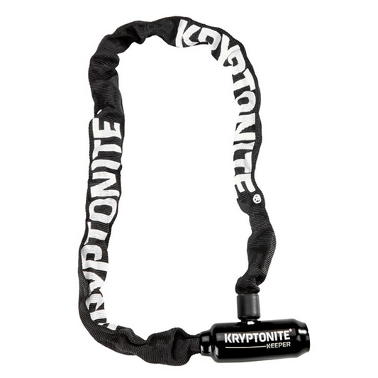Kryptonite - Kättinglås Keeper 585 svart 5mm x 85 integrerat