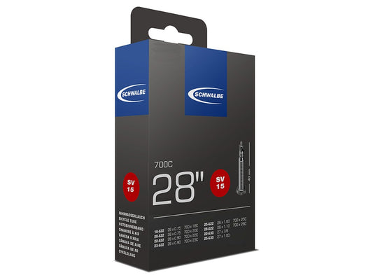 Bicycle tube - SV15 700 x 18-28c (18-28x622-630) Presta (Removable core) 40 mm