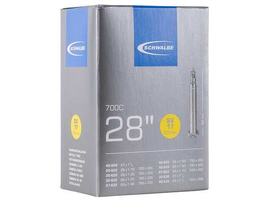 Bicycle tube - SV 17 700c" 28-47c width 60mm valve