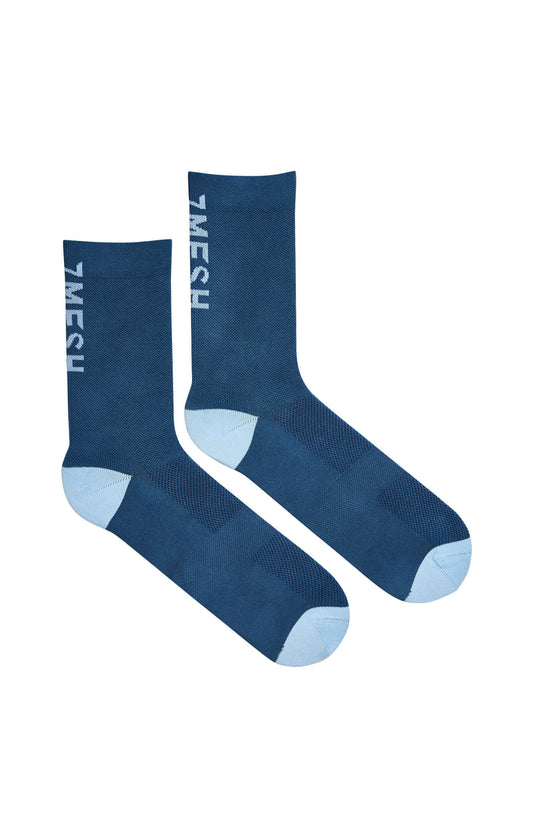 7mesh - Cycling Socks - Word Sock, Alpine Mist