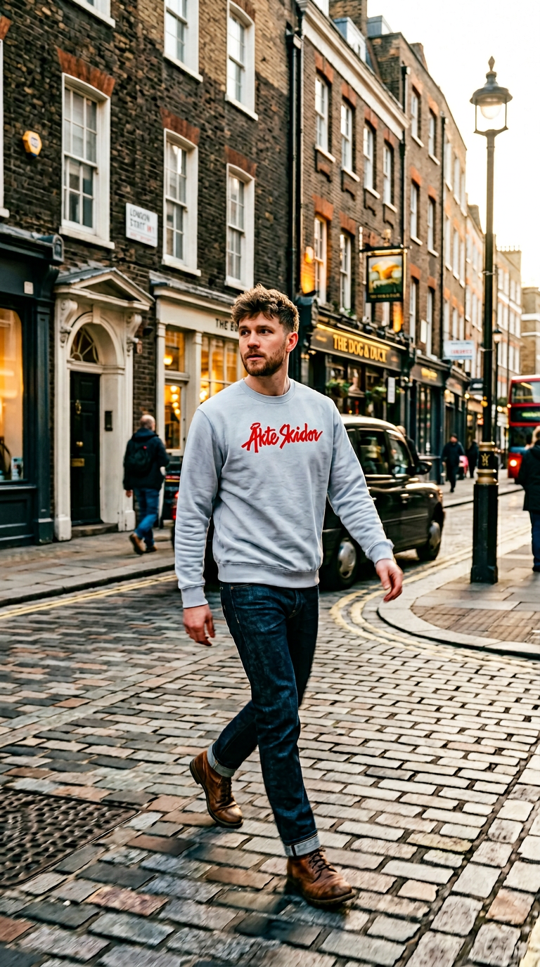 Light Blue College Sweatshirt – Went Skiing