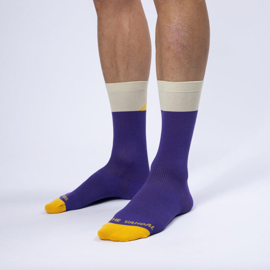 The Vandal - Cycling Socks - Purple/Yellow