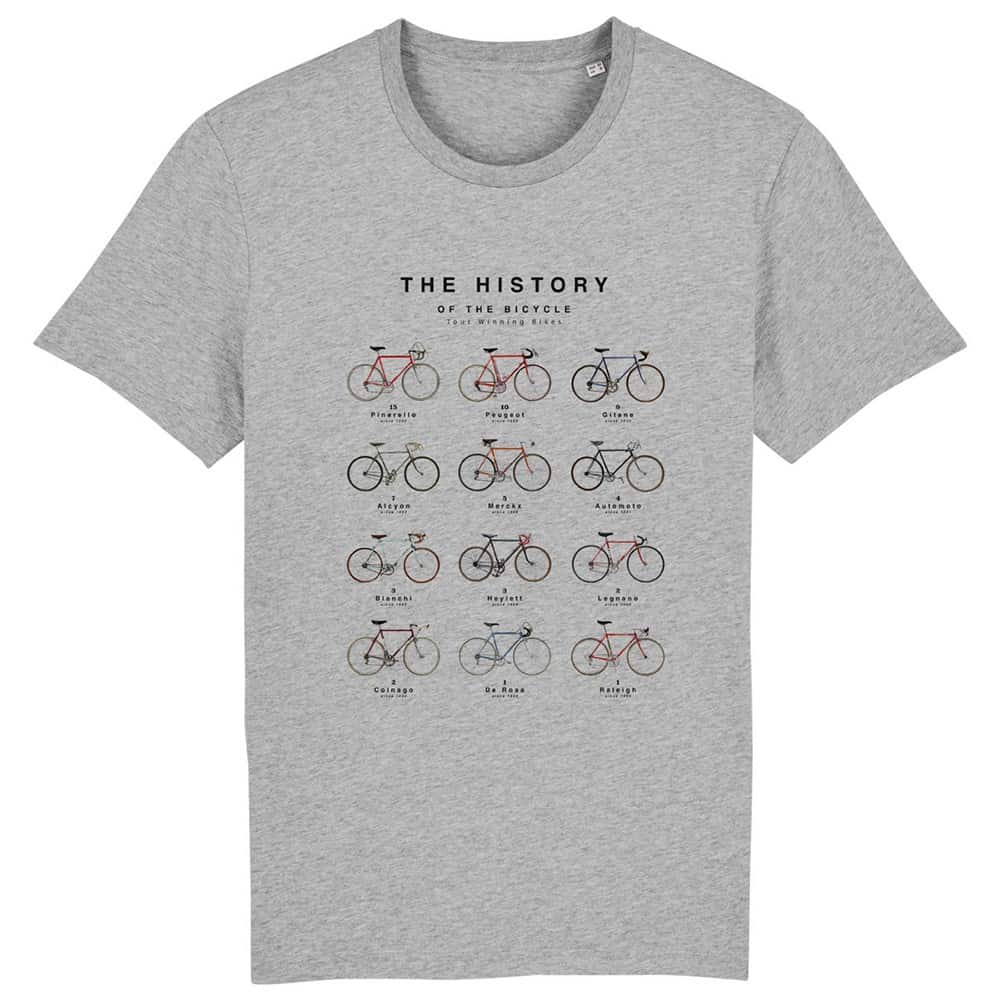 History of the bicycle – T-shirt – Gray heather