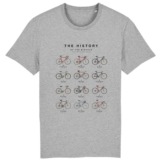 History of the bicycle – T-shirt – Gray heather