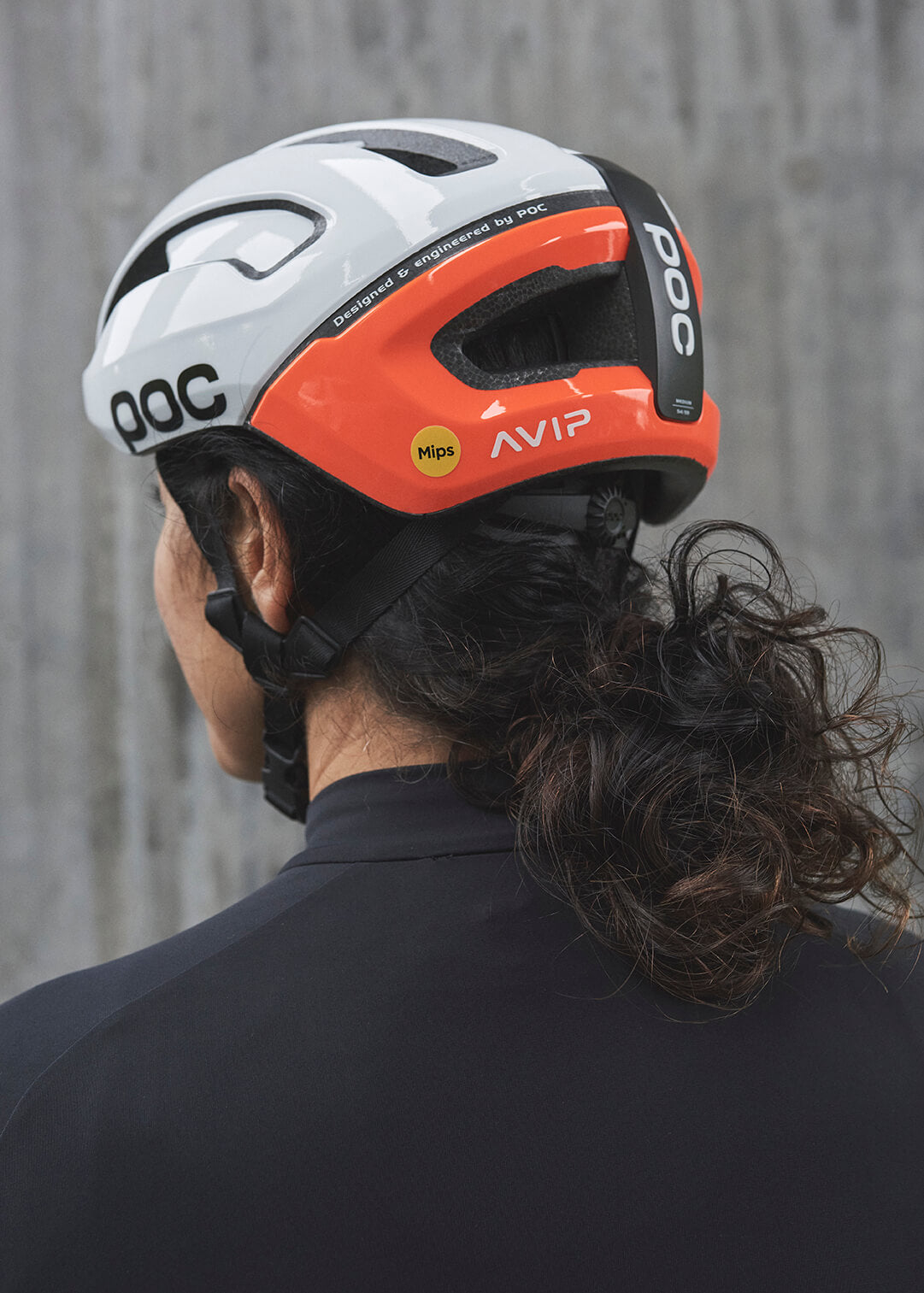 POC – Omne Air MIPS – White/Orange cycling helmet