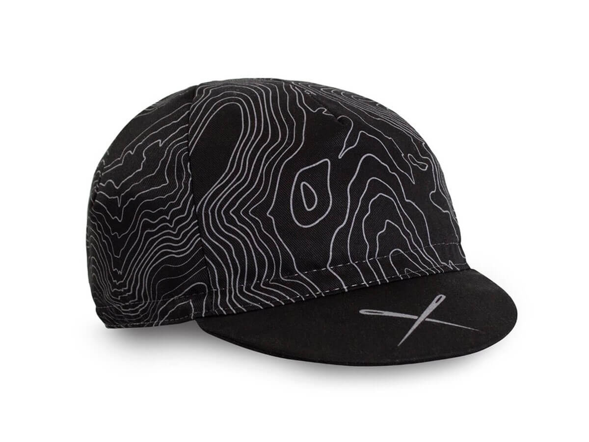 Cycling Cap – Yorkshire Contours – Black