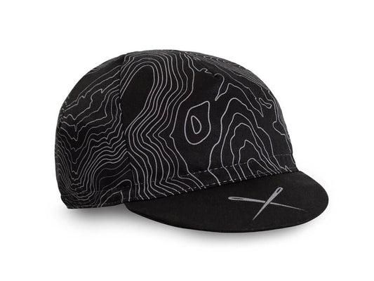 Cycling Cap – Yorkshire Contours – Black