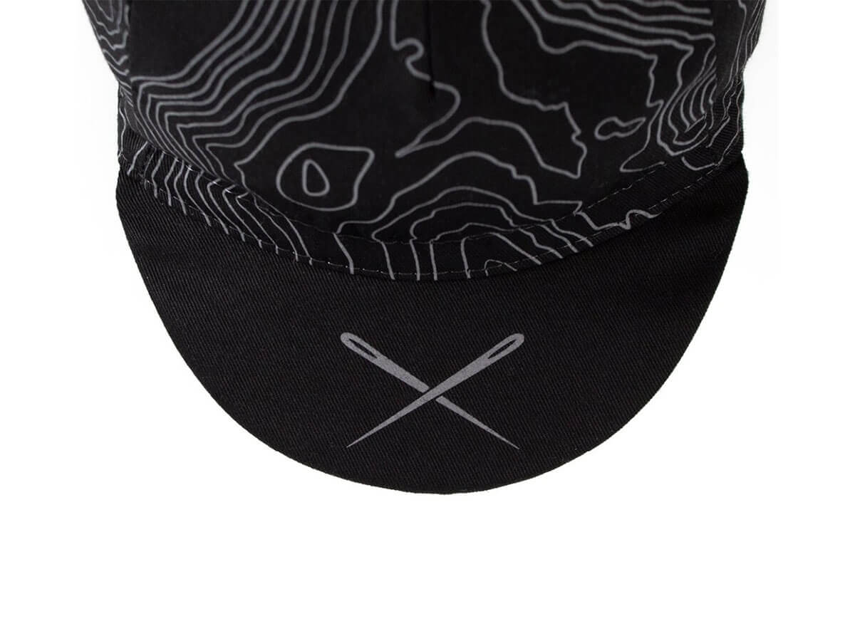 Cycling Cap – Yorkshire Contours – Black