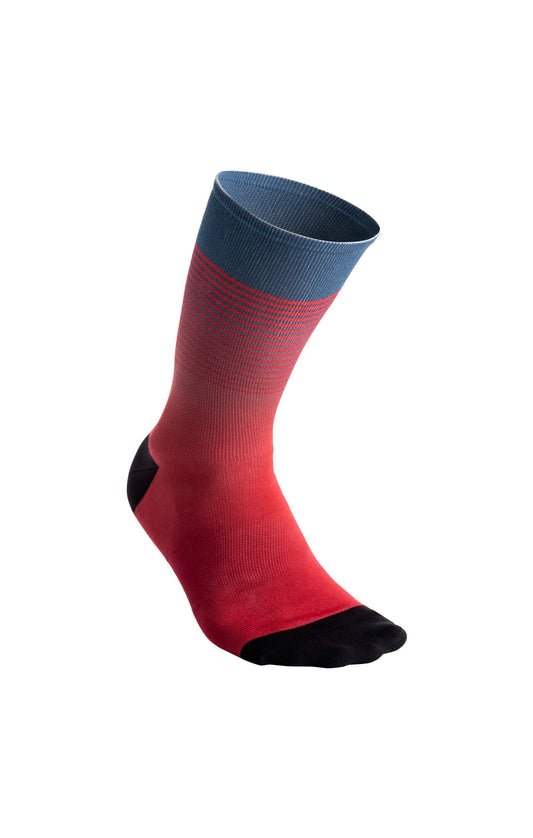 7mesh – Cycling Socks – Fading Light Sock – Red/Blue