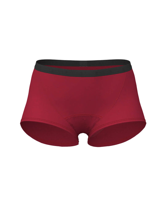 7mesh - Foundation Boxer Brief - Red - women's cycling shorts